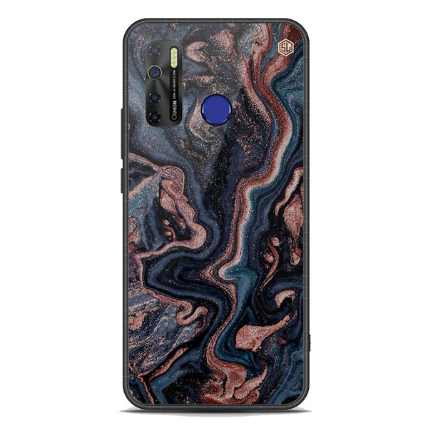 Marble Series Soft Phone Case - Premium Glass Case - Design 4 - Tecno Spark 5 pro