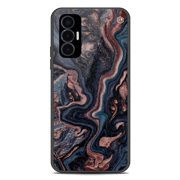 Marble Series Soft Phone Case - Premium Glass Case - Design 4 - Tecno Pova 3