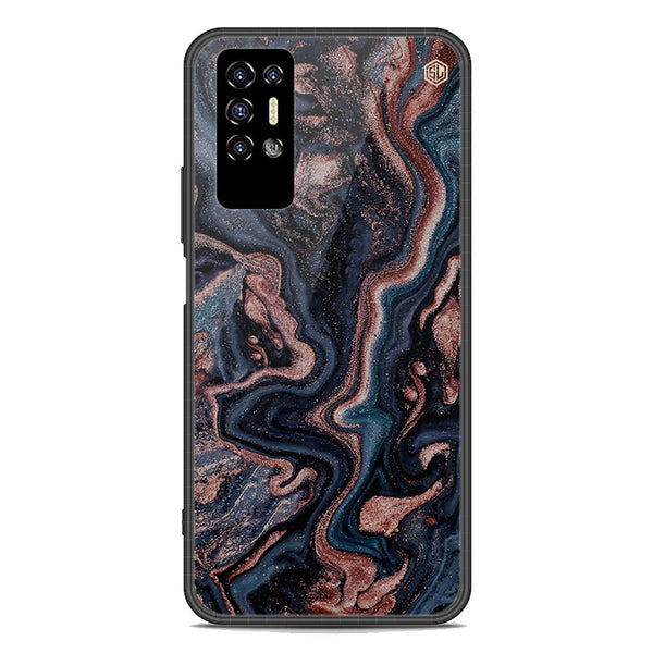 Marble Series Soft Phone Case - Premium Glass Case - Design 4 - Tecno Pova 2