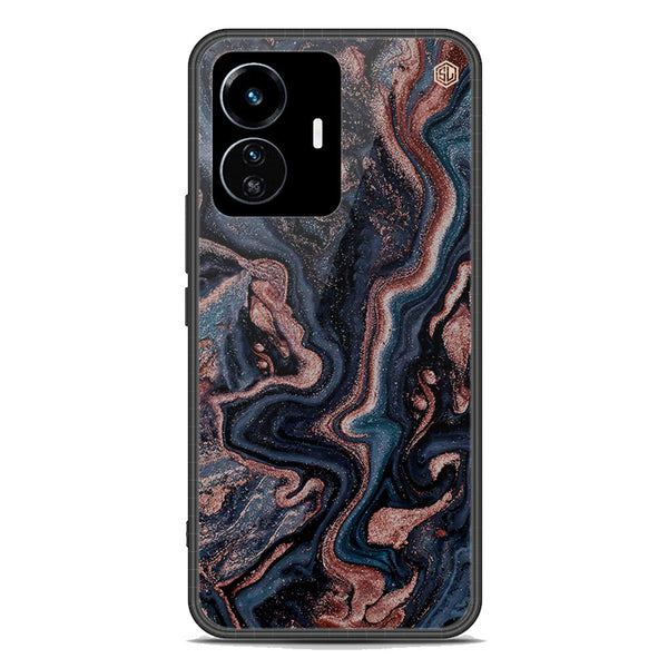 Marble Series Soft Phone Case - Premium Glass Case - Design 4 - Vivo Y77 5G