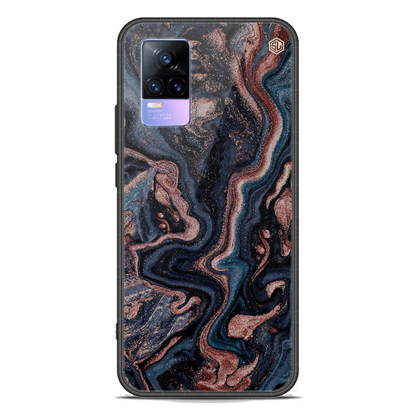 Marble Series Soft Phone Case - Premium Glass Case - Design 4 - Vivo Y73