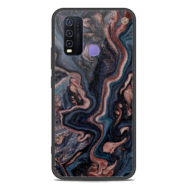 Marble Series Soft Phone Case - Premium Glass Case - Design 4 - Vivo Y50
