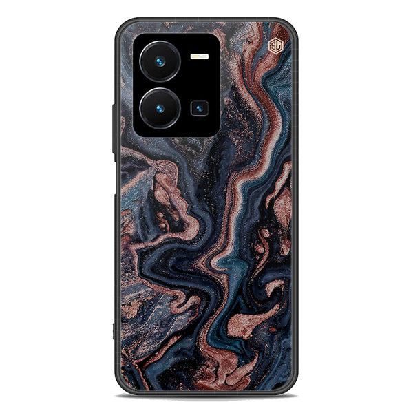 Marble Series Soft Phone Case - Premium Glass Case - Design 4 - Vivo Y35