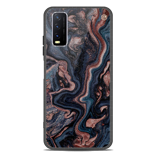 Marble Series Soft Phone Case - Premium Glass Case - Design 4 - Vivo Y20i