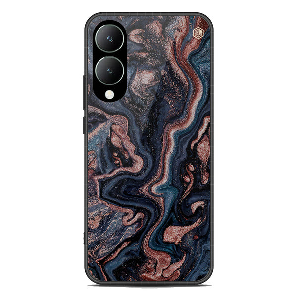 Marble Series Soft Phone Case - Premium Glass Case - Design 4 - Vivo Y17s