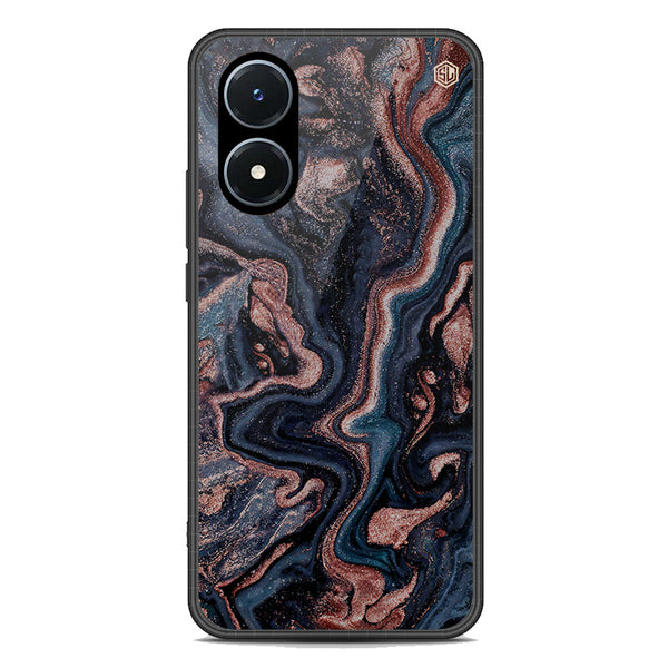 Marble Series Soft Phone Case - Premium Glass Case - Design 4 - Vivo Y02s
