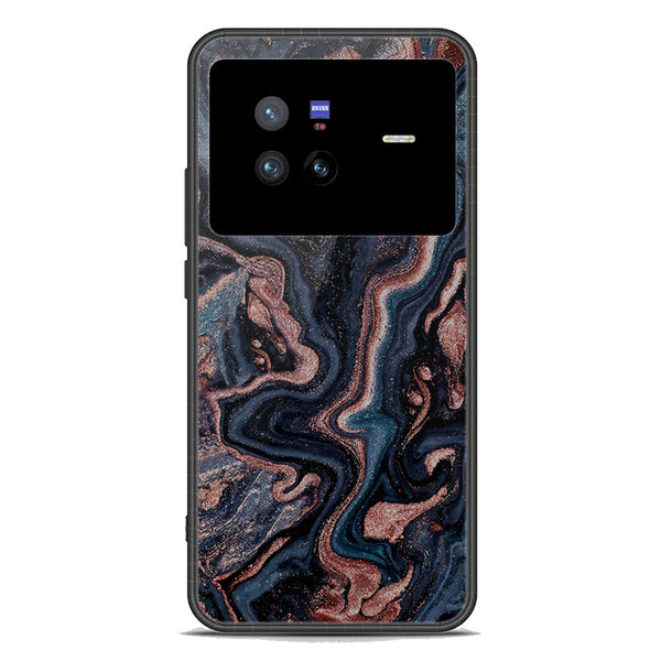 Marble Series Soft Phone Case - Premium Glass Case - Design 4 - Vivo X80