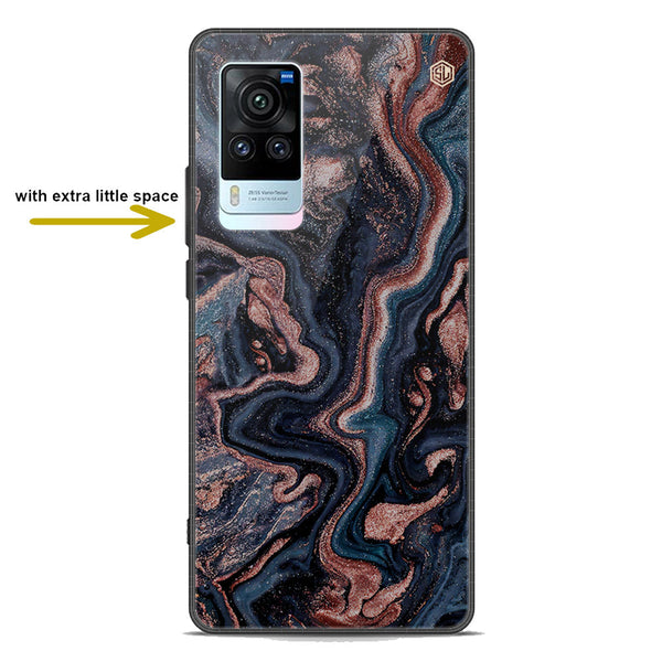 Marble Series Soft Phone Case - Premium Glass Case - Design 4 - Vivo X60
