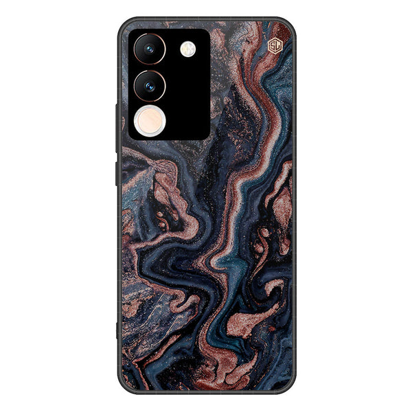 Marble Series Soft Phone Case - Premium Glass Case - Design 4 - Vivo V29e