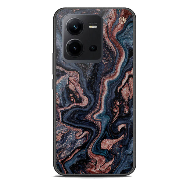 Marble Series Soft Phone Case - Premium Glass Case - Design 4 - Vivo V25e