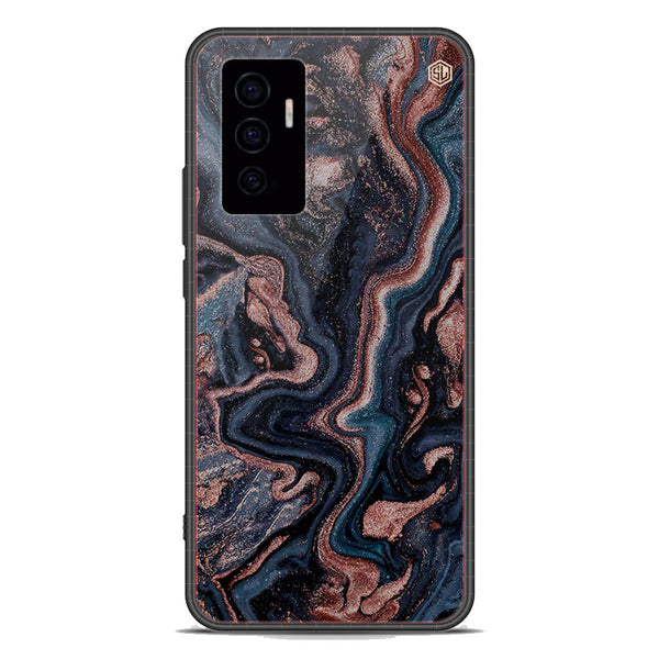 Marble Series Soft Phone Case - Premium Glass Case - Design 4 - Vivo V23e