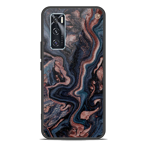 Marble Series Soft Phone Case - Premium Glass Case - Design 4 - Vivo V20 SE