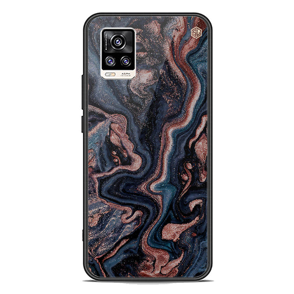 Marble Series Soft Phone Case - Premium Glass Case - Design 4 - Vivo V20