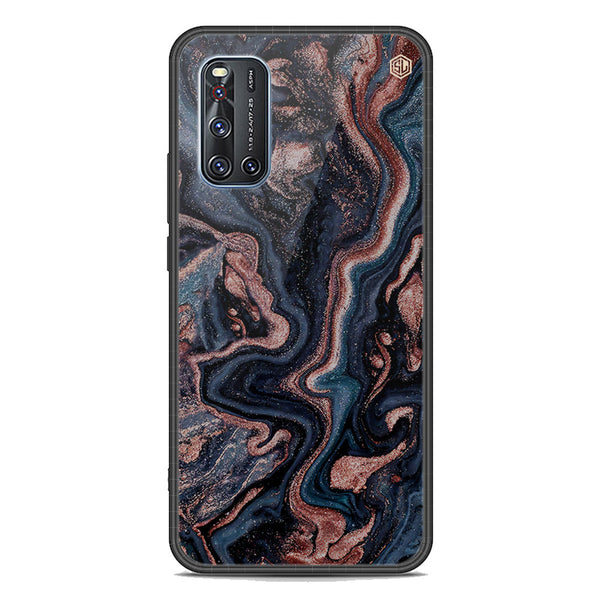 Marble Series Soft Phone Case - Premium Glass Case - Design 4 - Vivo V19