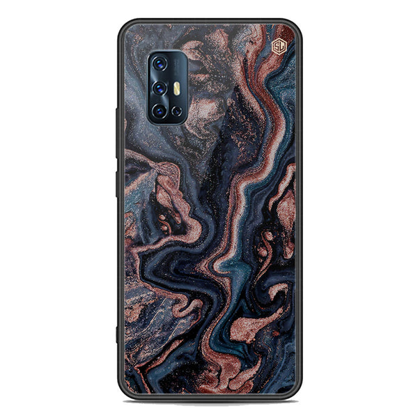 Marble Series Soft Phone Case - Premium Glass Case - Design 4 - Vivo V17