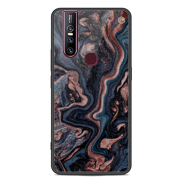 Marble Series Soft Phone Case - Premium Glass Case - Design 4 - Vivo V15
