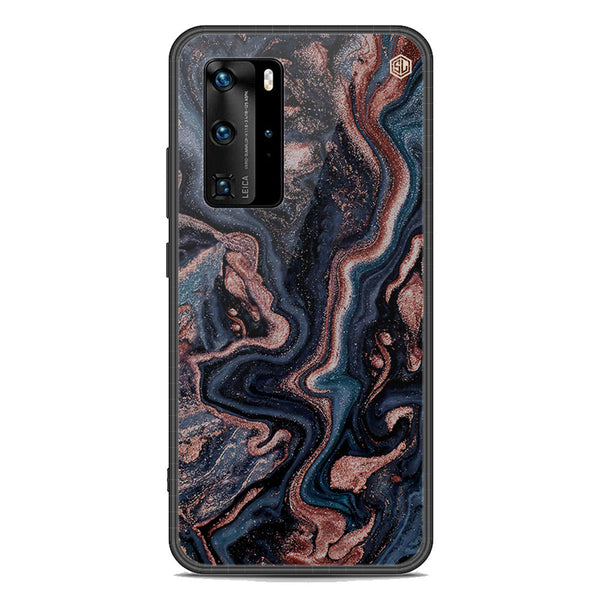 Marble Series Soft Phone Case - Premium Glass Case - Design 4 - Huawei P40 Pro