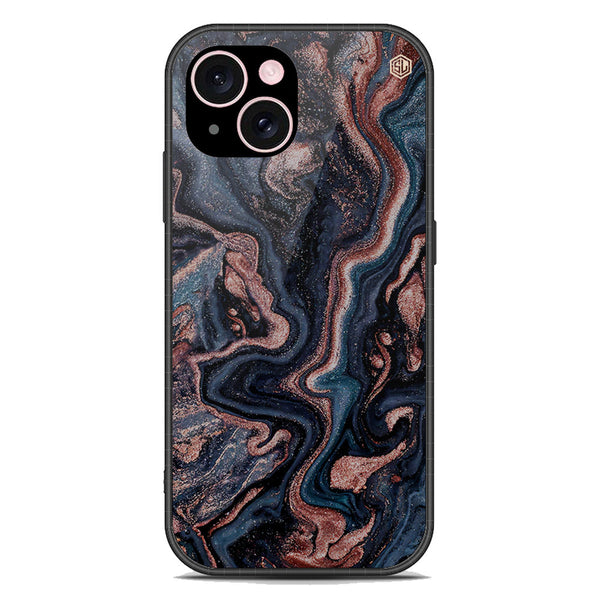 Marble Series Soft Phone Case - Premium Glass Case - Design 4 - iPhone 15