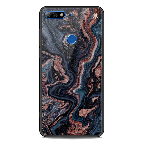 Marble Series Soft Phone Case - Premium Glass Case - Design 4 - Huawei Honor 7C