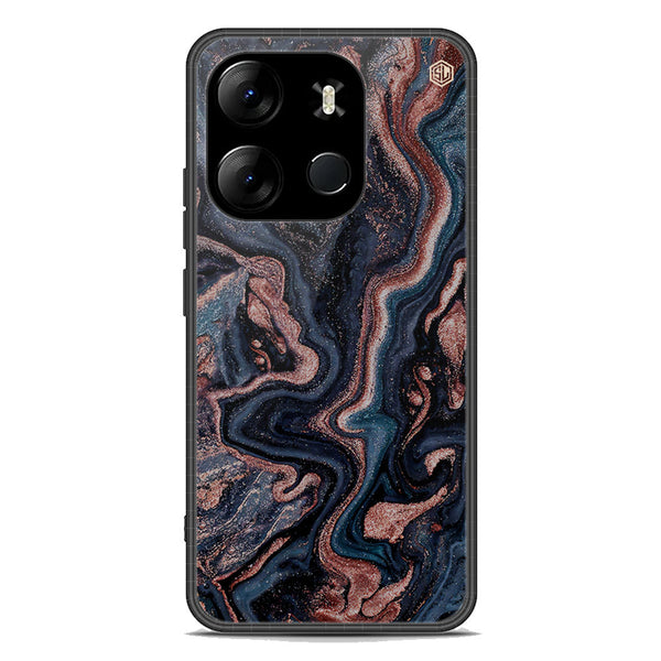 Marble Series Soft Phone Case - Premium Glass Case - Design 4 - Infinix Smart 7