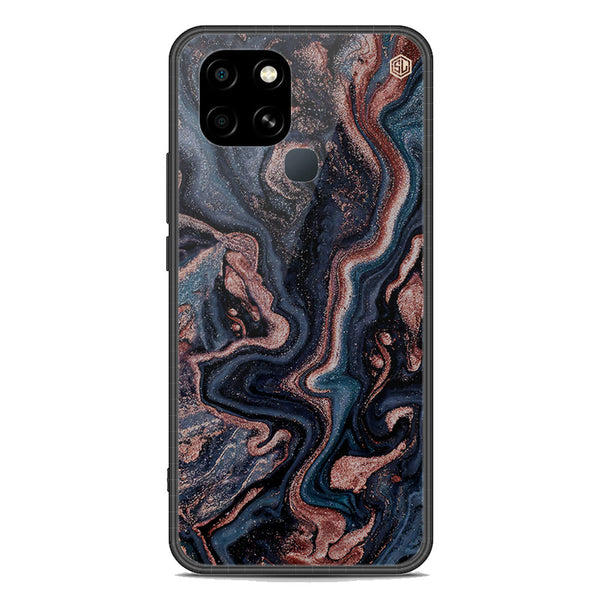 Marble Series Soft Phone Case - Premium Glass Case - Design 4 - Infinix Smart 6