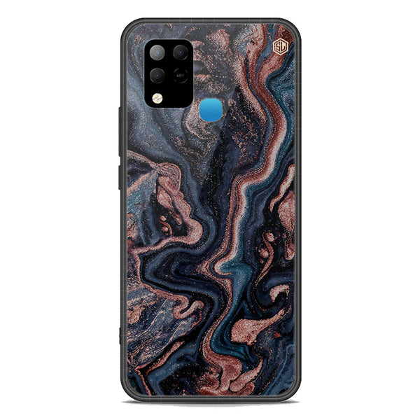 Marble Series Soft Phone Case - Premium Glass Case - Design 4 - Infinix Hot 10S