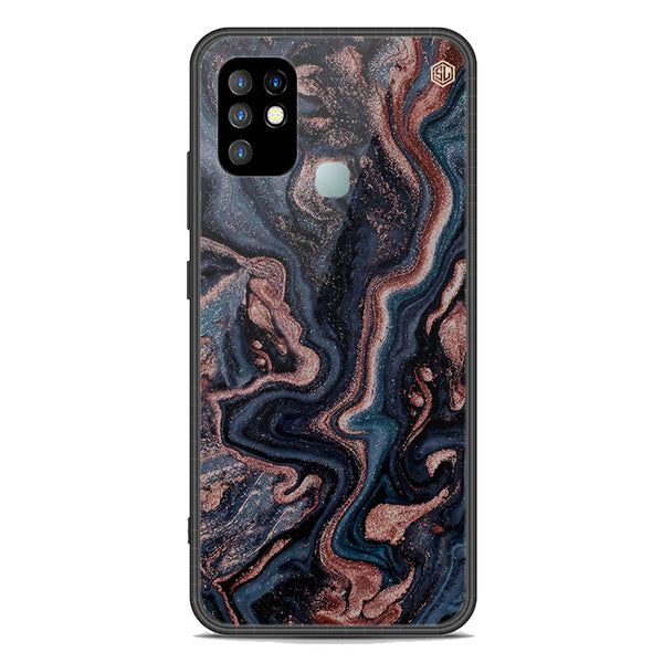 Marble Series Soft Phone Case - Premium Glass Case - Design 4 - Infinix Hot 10