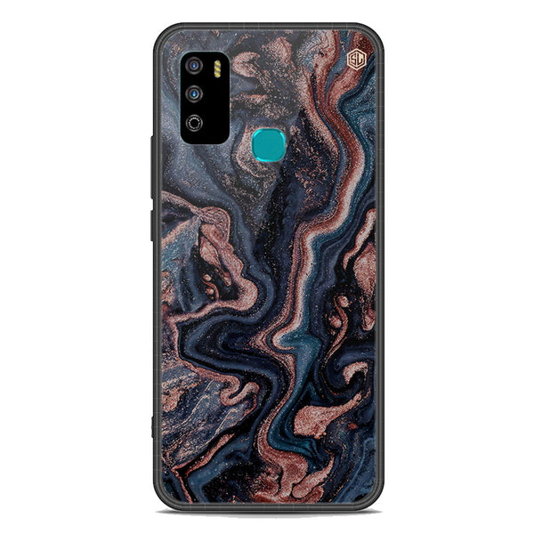 Marble Series Soft Phone Case - Premium Glass Case - Design 4 - Infinix Hot 9 Play