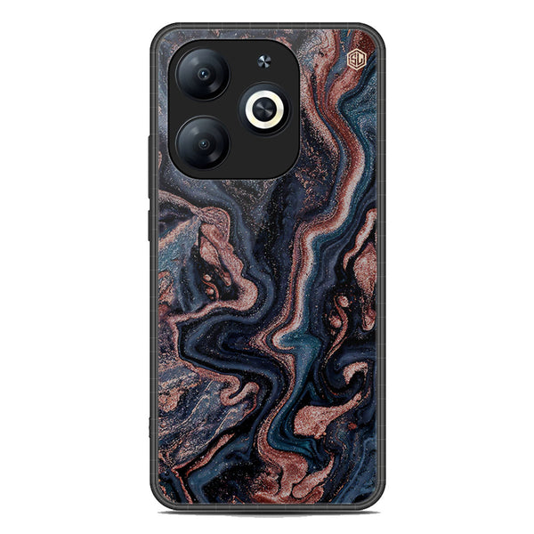 Marble Series Soft Phone Case - Premium Glass Case - Design 4 - Infinix Smart 8