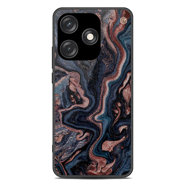 Marble Series Soft Phone Case - Metal Case - Design 4 - Tecno Spark 10C