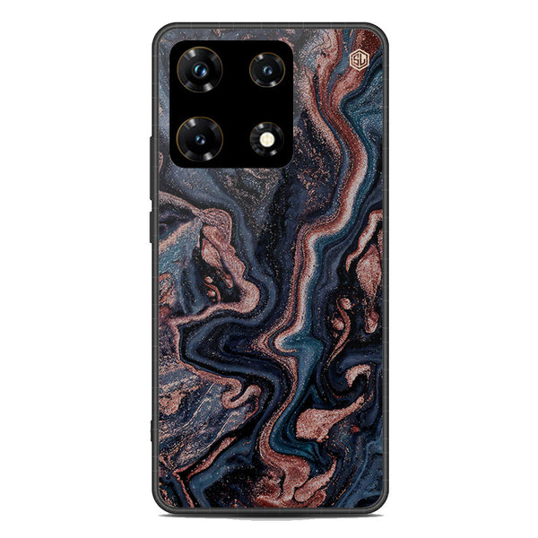 Marble Series Soft Phone Case - Metal Case - Design 4 - Infinix Note 30 Pro