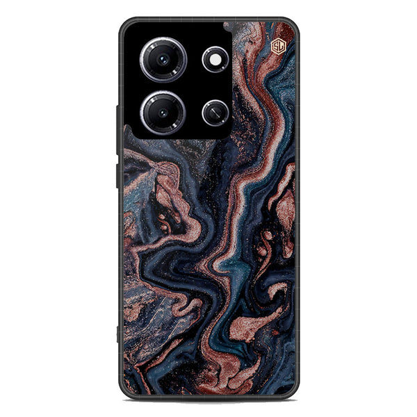 Marble Series Soft Phone Case - Metal Case - Design 4 - Infinix Note 30i