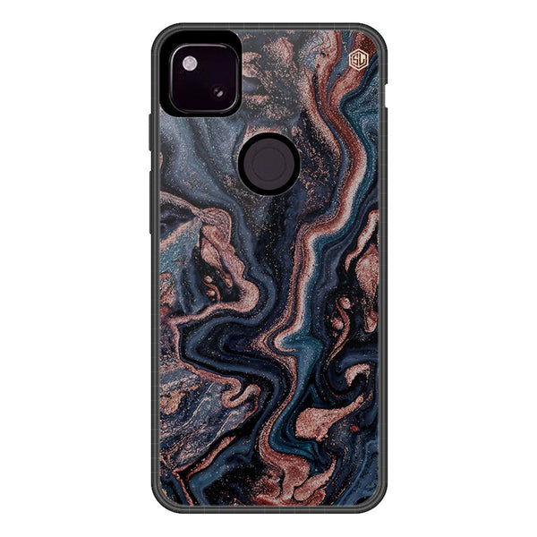 Marble Series Soft Phone Case - Metal Case - Design 4 - Google Pixel 4a
