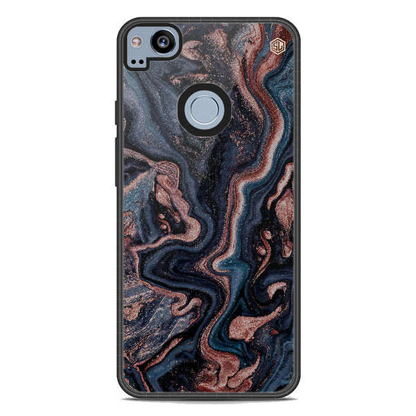 Marble Series Soft Phone Case - Metal Case - Design 4 - Google Pixel 2