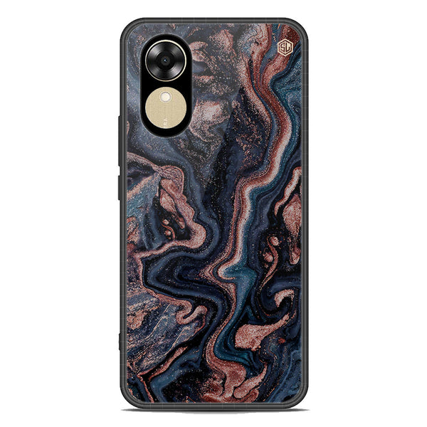 Marble Series Soft Phone Case - Premium Glass Case - Design 4 - Oppo A17k