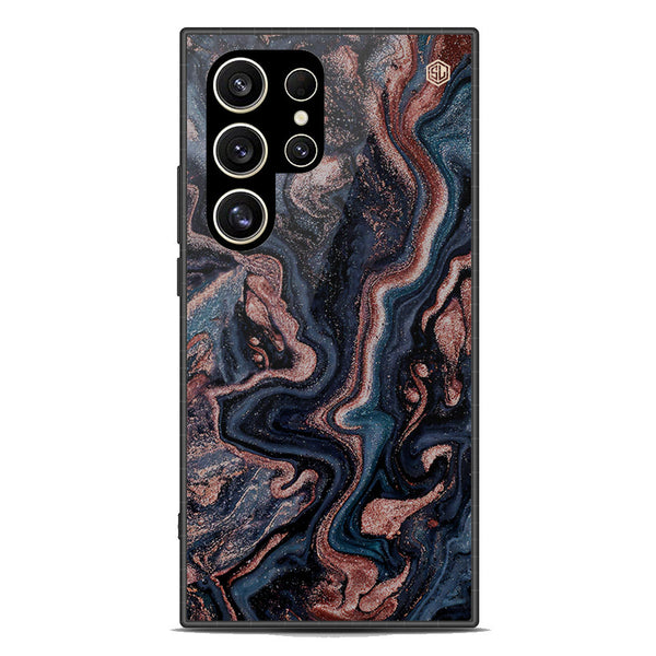 Marble Series Soft Phone Case - Premium Glass Case - Design 4 - Samsung Galaxy S24 Ultra