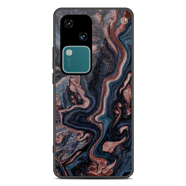 Marble Series Soft Phone Case - Premium Glass Case - Design 4 - Vivo V30