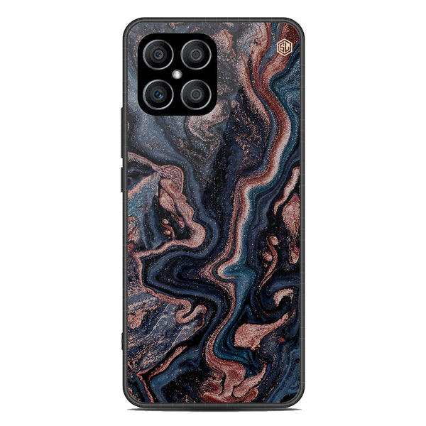 Marble Series Soft Phone Case - Metal Case - Design 4 - Honor X8