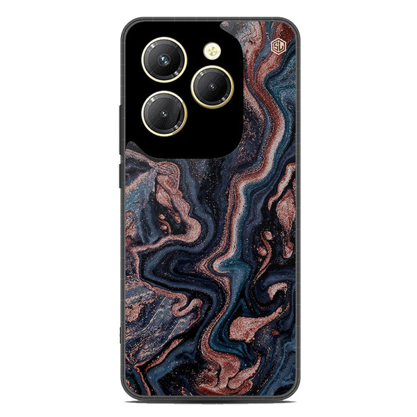 Marble Series Soft Phone Case - Premium Glass Case - Design 4 - Infinix Hot 40