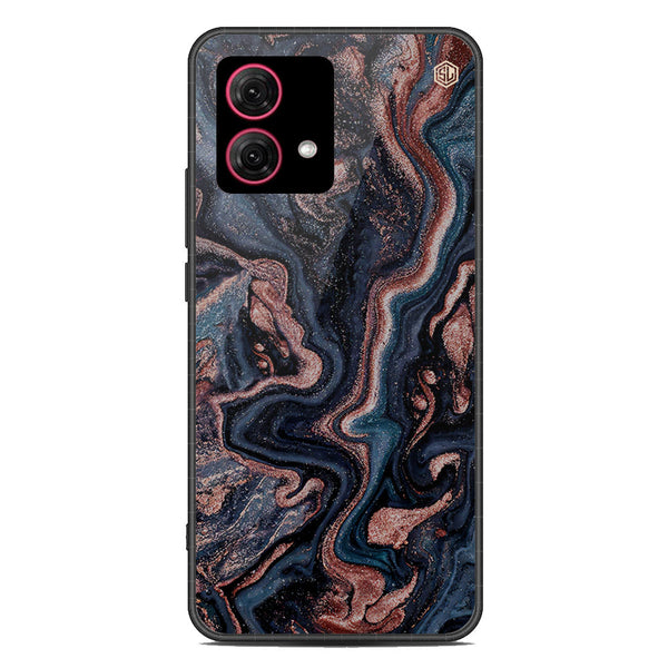 Marble Series Soft Phone Case - Metal Case - Design 4 - Motorola Moto G84