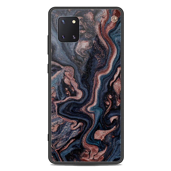 Marble Series Soft Phone Case - Premium Glass Case - Design 4 - Samsung Galaxy A81