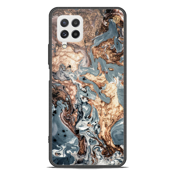 Marble Series Soft Phone Case - Premium Glass Case - Design 5 - Samsung Galaxy A22 4G
