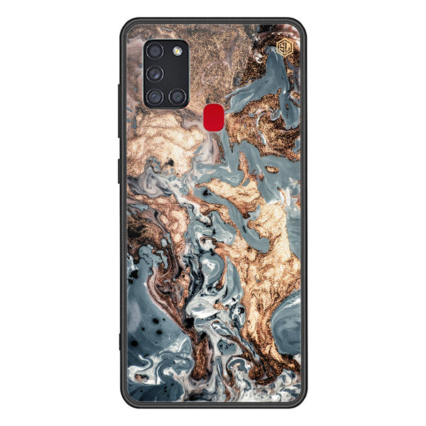 Marble Series Soft Phone Case - Premium Glass Case - Design 5 - Samsung Galaxy A21s