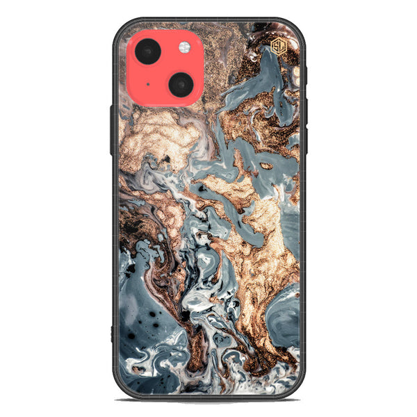 Marble Series Soft Phone Case - Premium Glass Case - Design 5 - iPhone 13 Mini