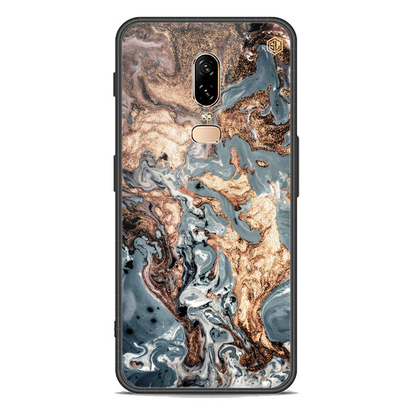 Marble Series Soft Phone Case - Premium Glass Case - Design 5 - OnePlus 6