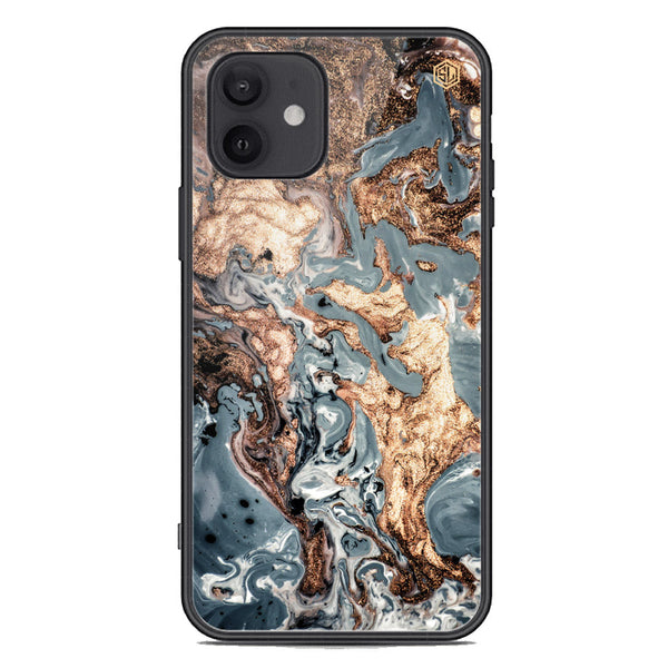 Marble Series Soft Phone Case - Premium Glass Case - Design 5 - iPhone 12 Mini
