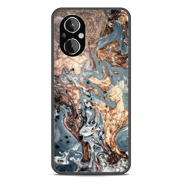 Marble Series Soft Phone Case - Premium Glass Case - Design 5 - Oppo Reno8 Lite