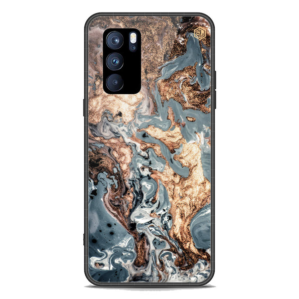 Marble Series Soft Phone Case - Premium Glass Case - Design 5 - Oppo Reno 6 5G
