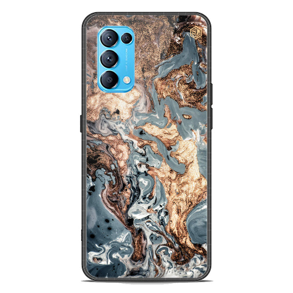 Marble Series Soft Phone Case - Premium Glass Case - Design 5 - Oppo Reno 5 4G