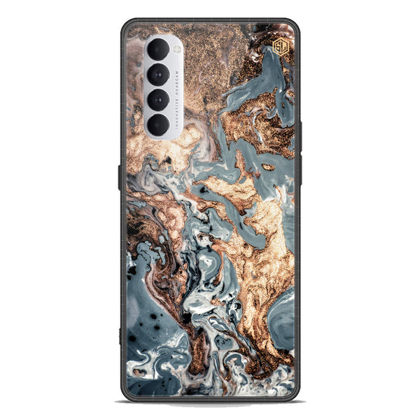 Marble Series Soft Phone Case - Premium Glass Case - Design 5 - Oppo Reno 4 Pro 5G